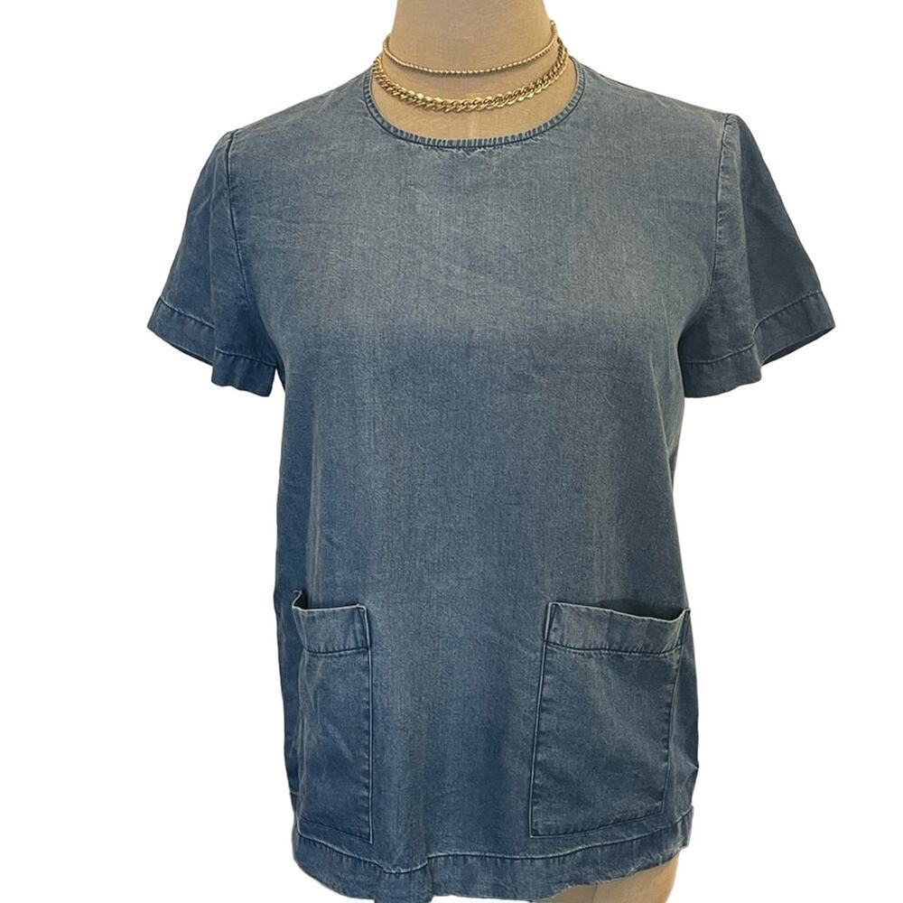 CLUB MONACO Denim Lyocell Shirt Top size XS - Picture 2 of 10